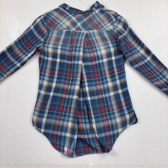 Anthropologie~ Cloth & Stone Women’s Small Soft Long Sleeve Plaid Button Up Top - Picture 9 of 12